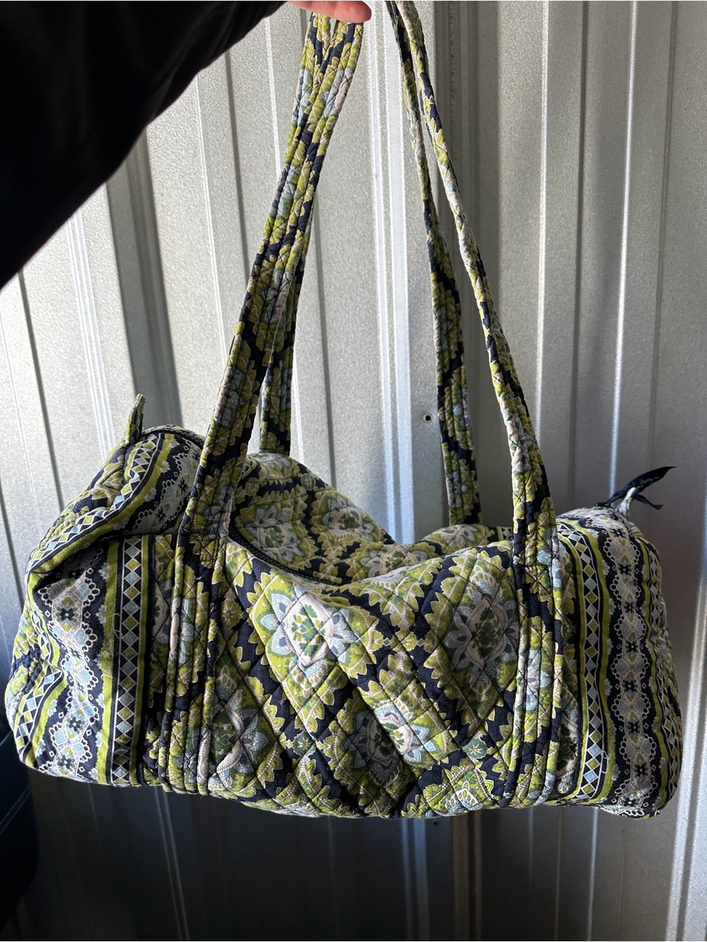 Vera Bradley Green and Blue Patterned Travel Bag